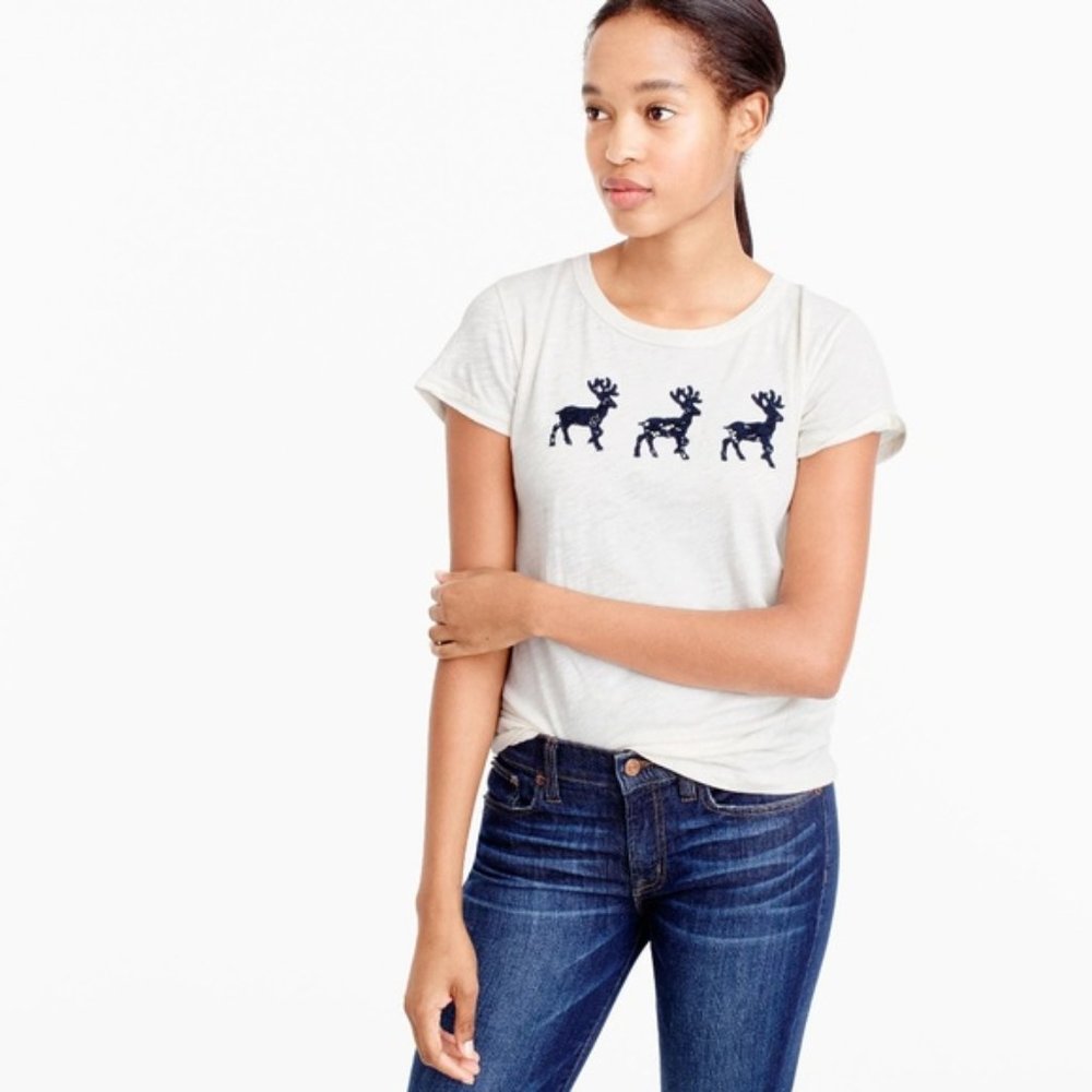 Lace reindeer T-shirt